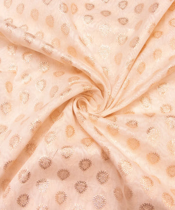 Dyeable Chanderi Jacquard Fabric